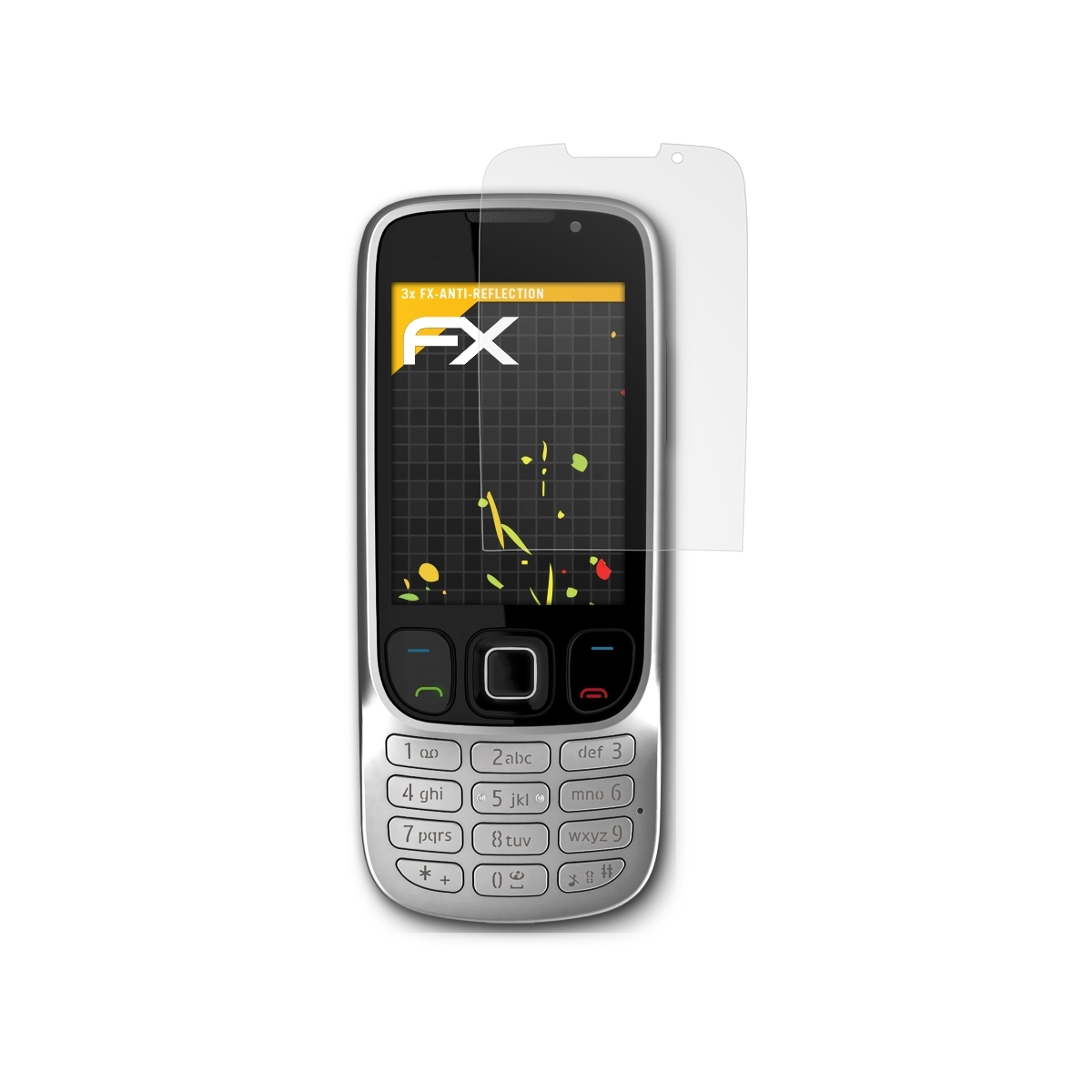 ATFOLIX 3x FX-Antireflex Displayschutz(für 6303i Nokia Classic)