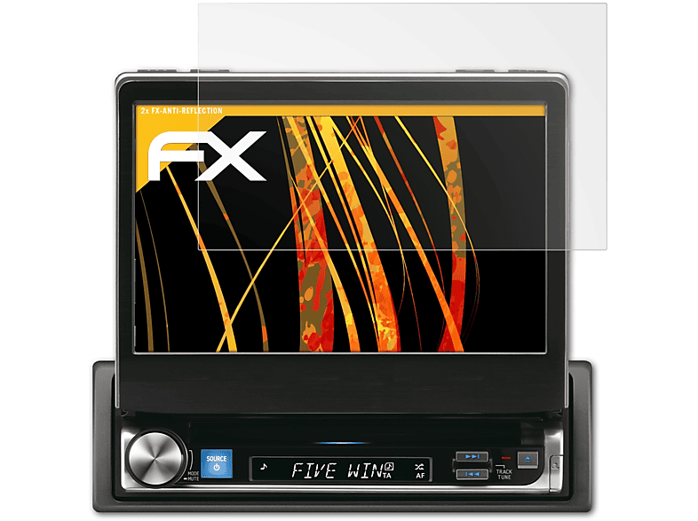 ATFOLIX 2x FX-Antireflex Displayschutz(für Alpine IVA-D511R)