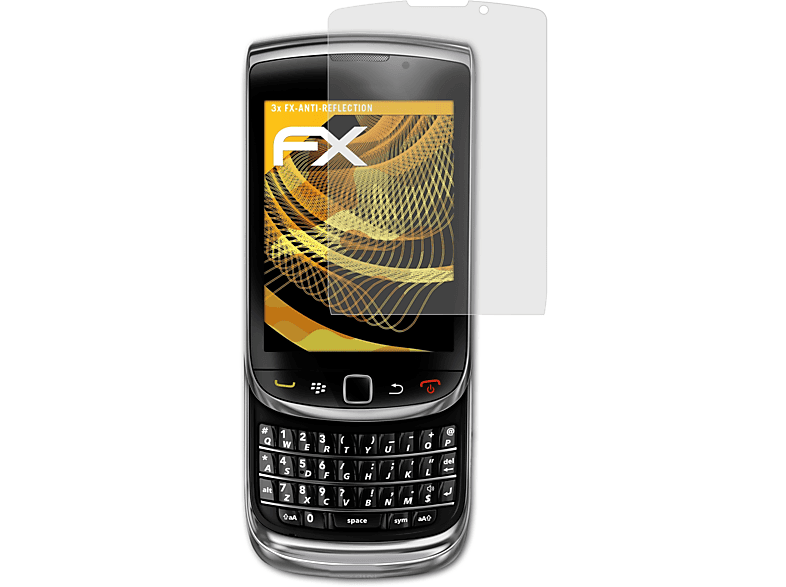9800) ATFOLIX Displayschutz(für 3x Torch Blackberry FX-Antireflex