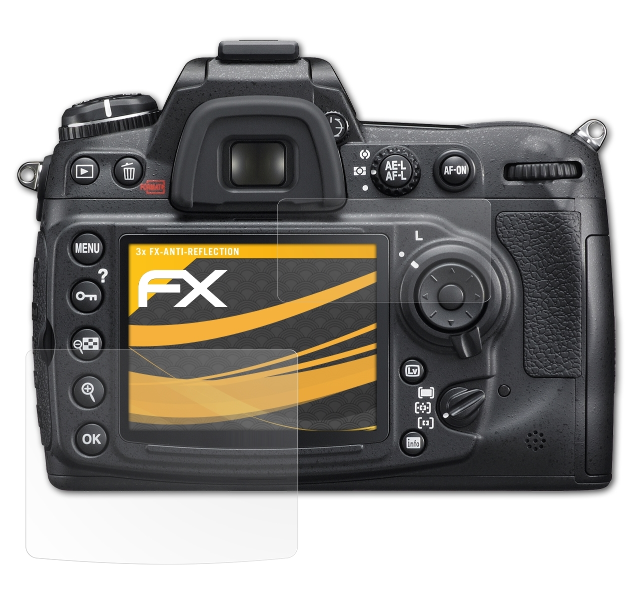 ATFOLIX 3x Nikon D300s) Displayschutz(für FX-Antireflex