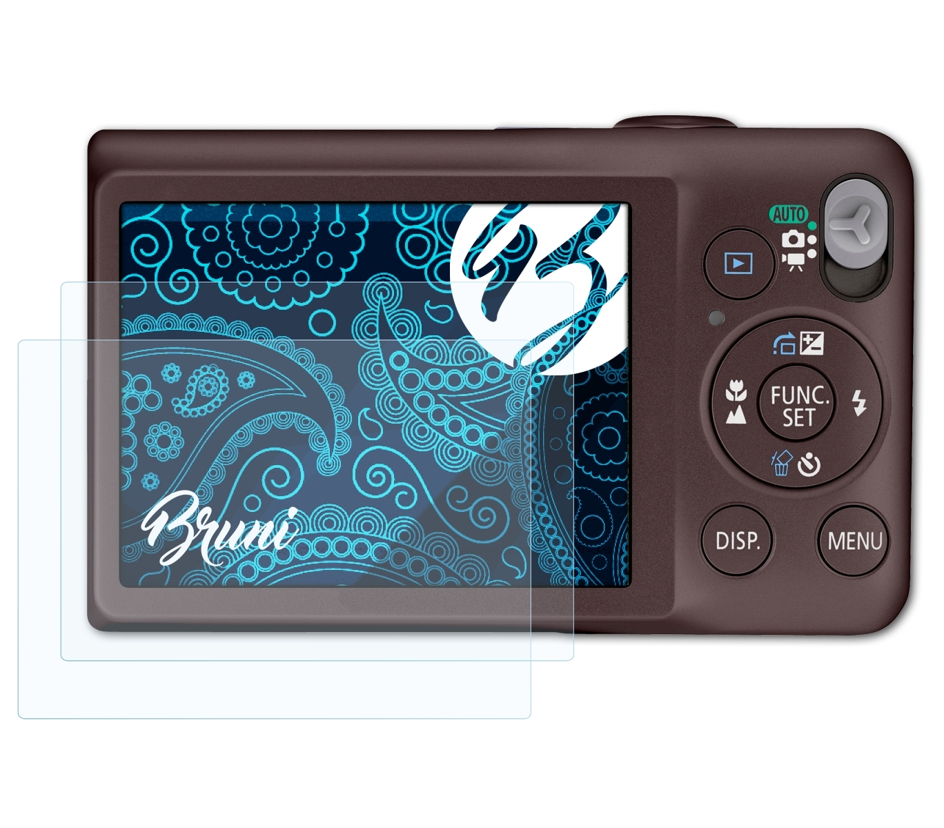 IXUS BRUNI 2x Basics-Clear Canon Digital Schutzfolie(für 105)