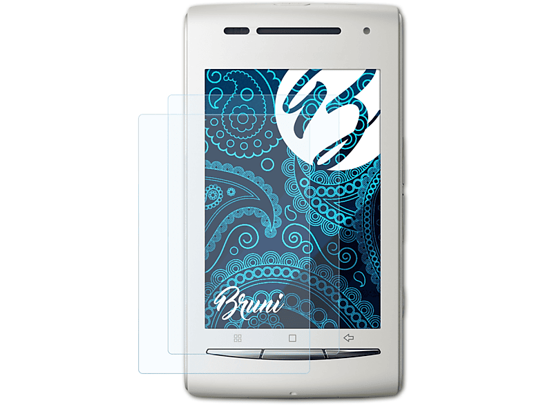 BRUNI 2x Basics-Clear Schutzfolie(für Sony-Ericsson Xperia X8)