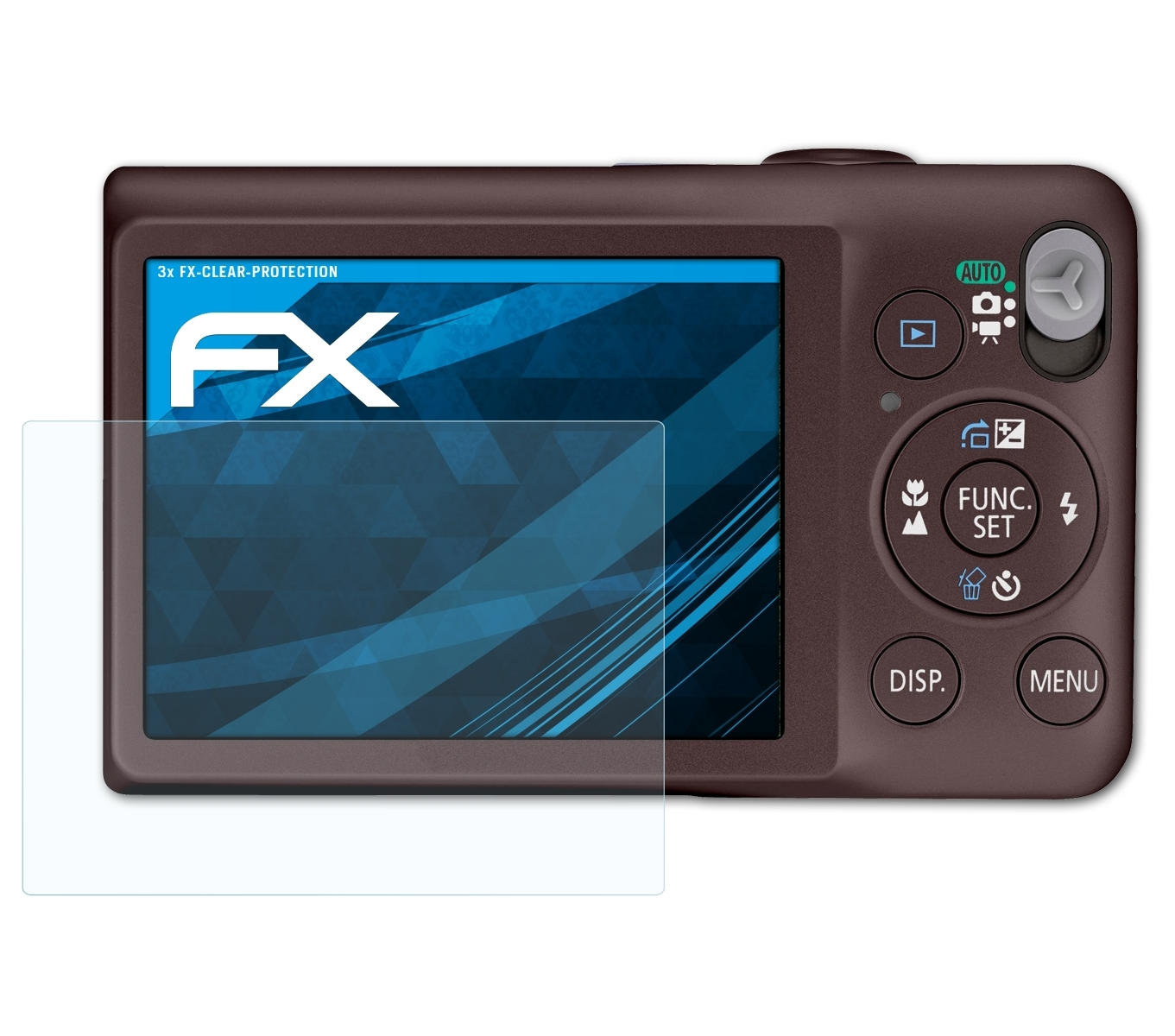 Canon 3x FX-Clear IXUS Digital Displayschutz(für ATFOLIX 105)