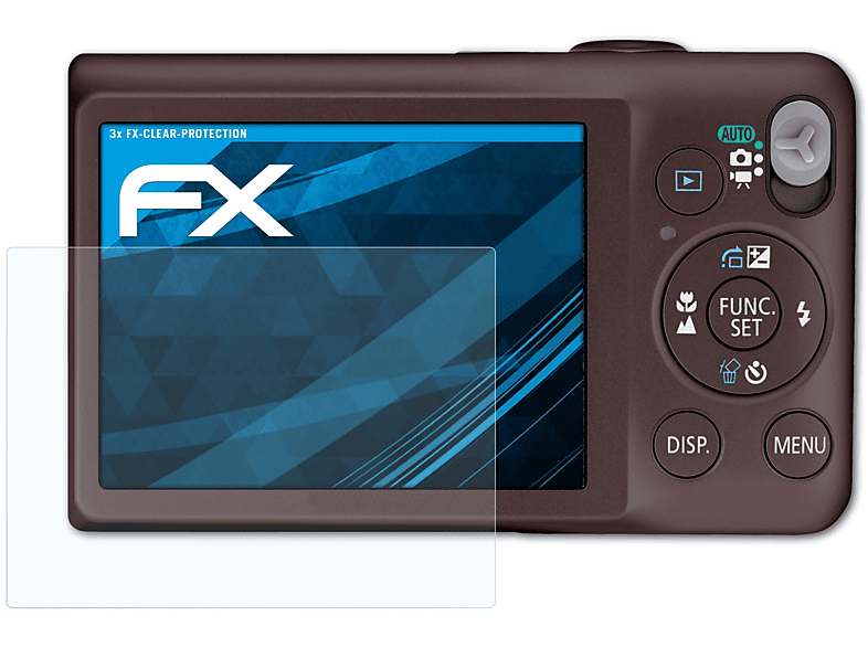 ATFOLIX 3x FX-Clear Displayschutz(für Canon Digital IXUS 105) | Kamera Schutzfolie