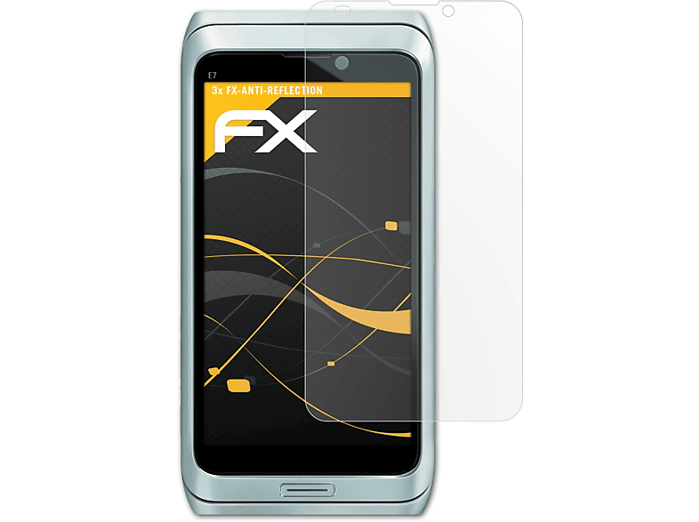 ATFOLIX 3x FX-Antireflex Displayschutz(für E7) Nokia