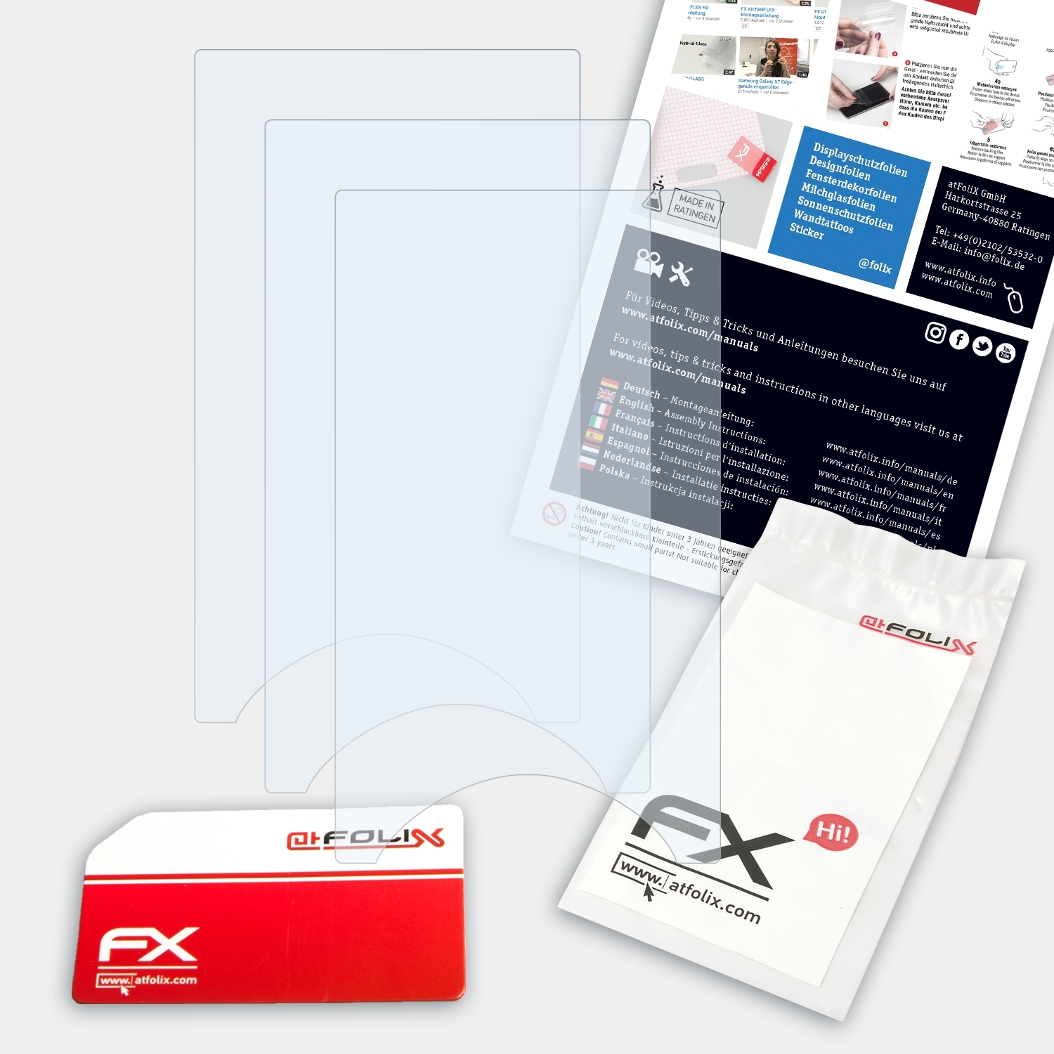 ATFOLIX 3x Sony FX-Clear Walkman Displayschutz(für NWZ-A845)