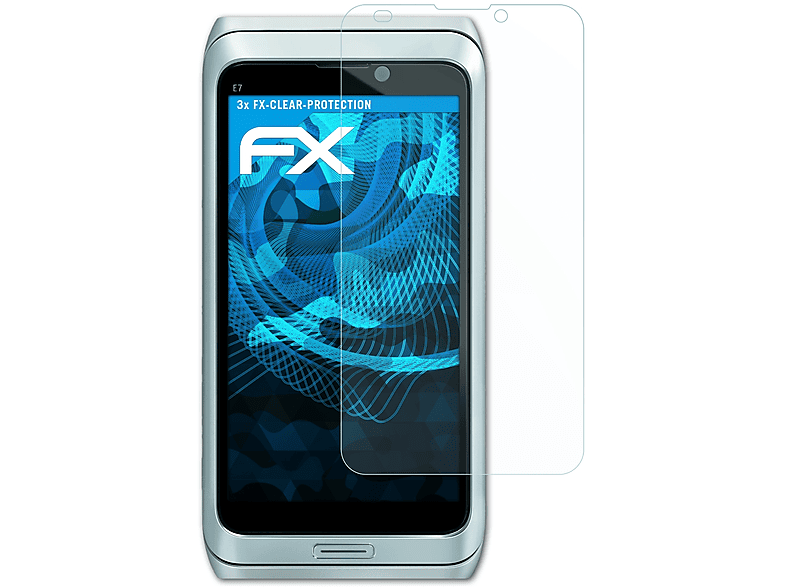 E7) Nokia ATFOLIX FX-Clear 3x Displayschutz(für