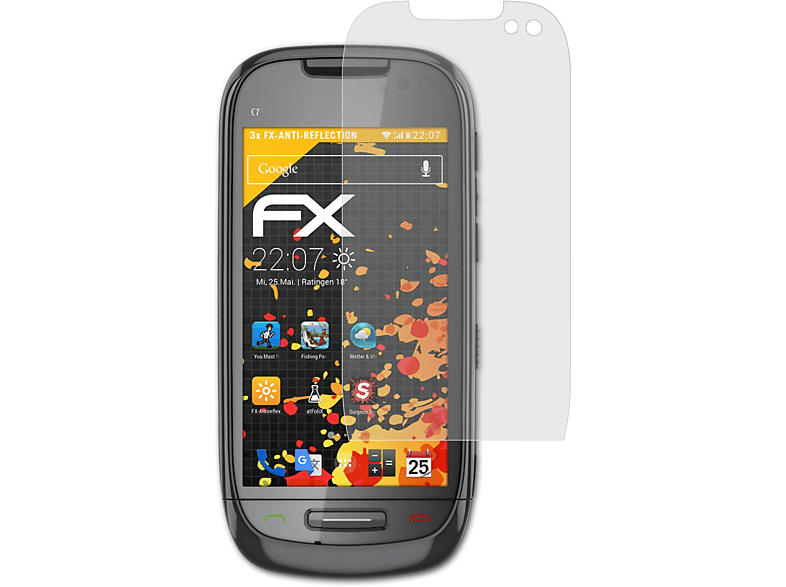 ATFOLIX 3x FX-Antireflex Displayschutz(für (Astound)) Nokia C7-00