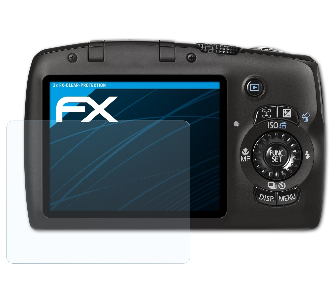 3x FX-Clear Canon IS) SX120 PowerShot Displayschutz(für ATFOLIX