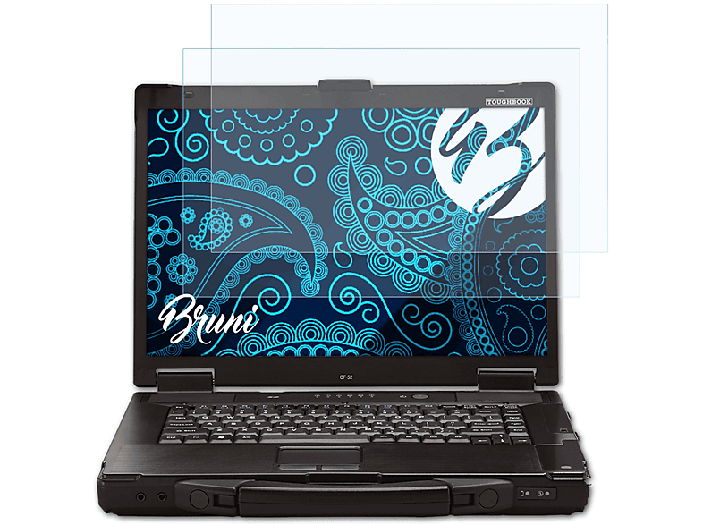 BRUNI 2x ToughBook Basics-Clear Schutzfolie(für Panasonic CF-52)
