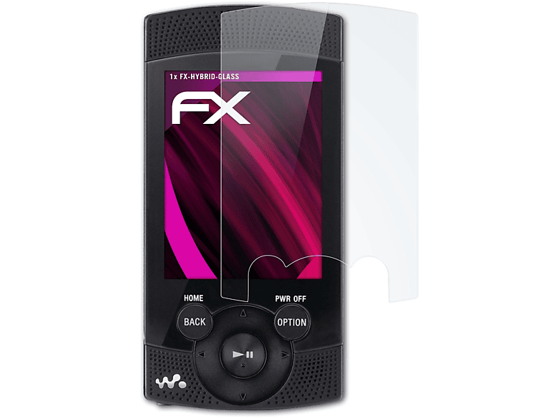 ATFOLIX FX-Hybrid-Glass Schutzglas(für Sony NWZ-S545) Walkman