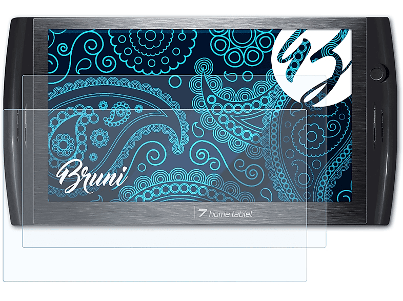 BRUNI 2x Archos Schutzfolie(für Basics-Clear 7 Tablet) Home