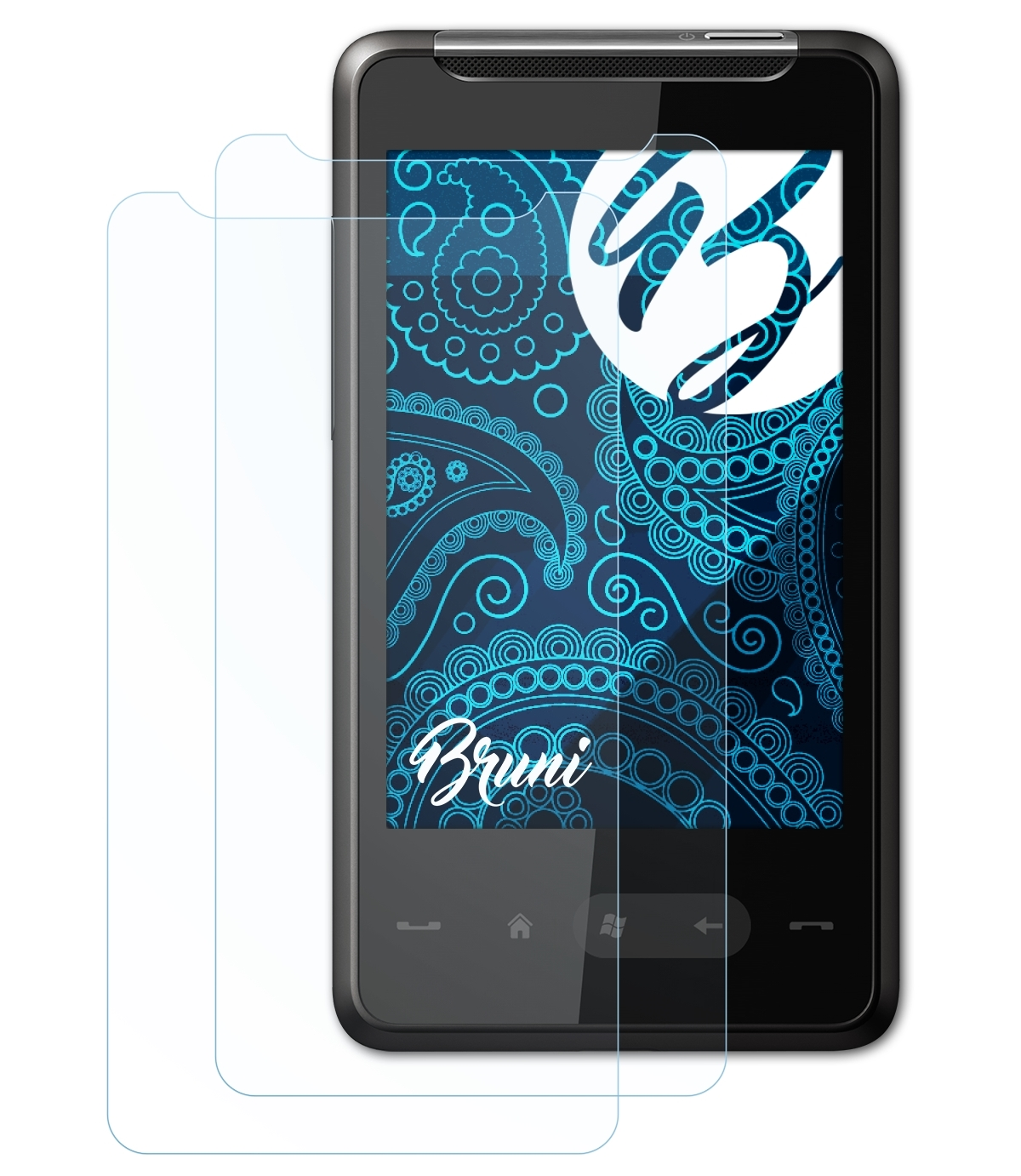 HTC 2x Basics-Clear mini) BRUNI HD Schutzfolie(für