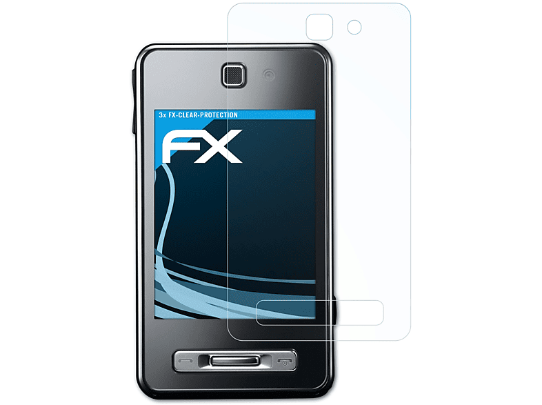 Displayschutz(für FX-Clear Samsung ATFOLIX SGH-F480i) 3x