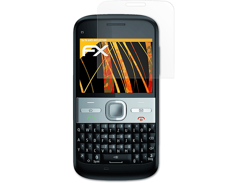 ATFOLIX 3x Displayschutz(für Nokia E5) FX-Antireflex