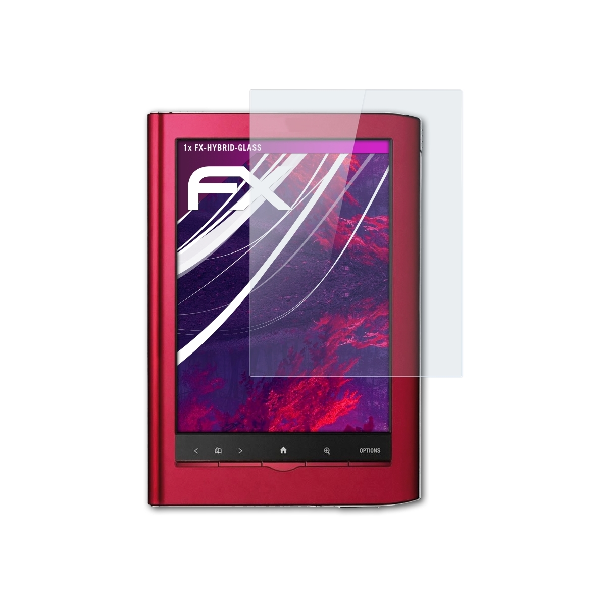 ATFOLIX FX-Hybrid-Glass Schutzglas(für Edition) Touch Sony Reader PRS-650