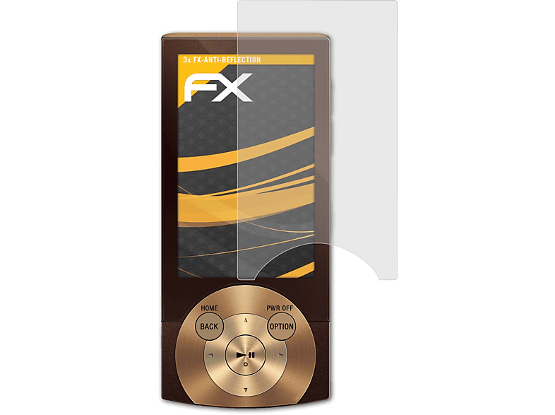 ATFOLIX 3x FX-Antireflex Displayschutz(für Sony Walkman NWZ-A845)