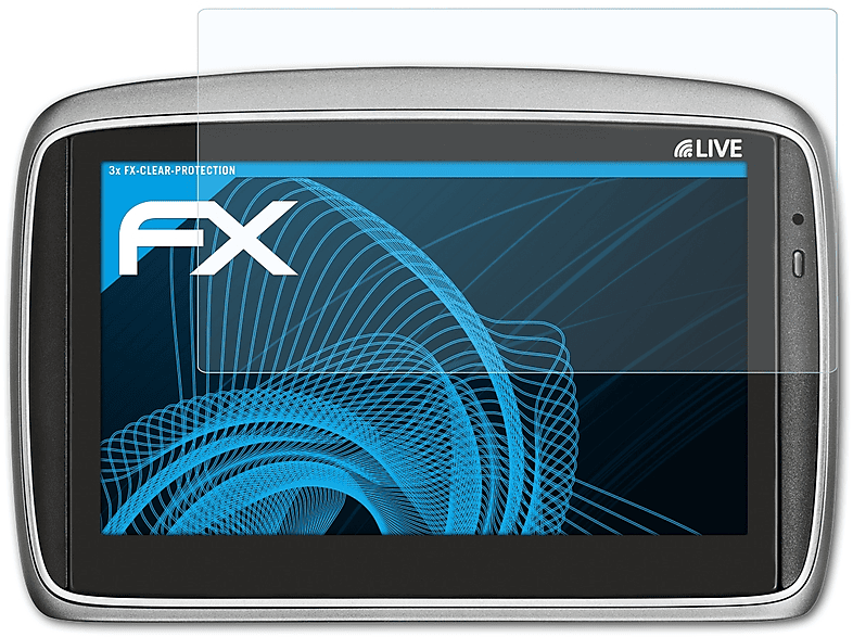 3x Displayschutz(für Live FX-Clear 550 (2009)) GO TomTom ATFOLIX