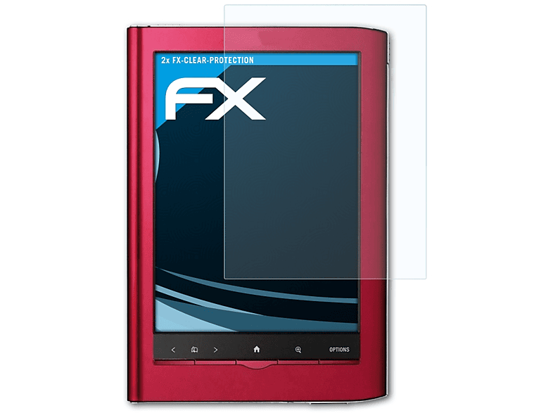 ATFOLIX 2x FX-Clear Displayschutz(für Reader Touch PRS-650 Edition) Sony