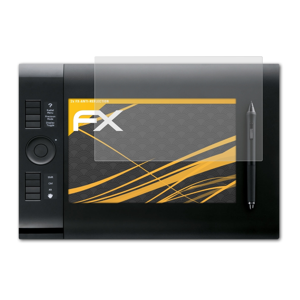 ATFOLIX 2x Displayschutz(für Wacom (PTK-440)) FX-Antireflex INTUOS4 S