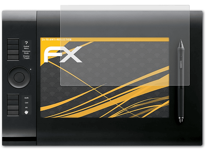 ATFOLIX 2x FX-Antireflex Displayschutz(für Wacom INTUOS4 S (PTK-440))