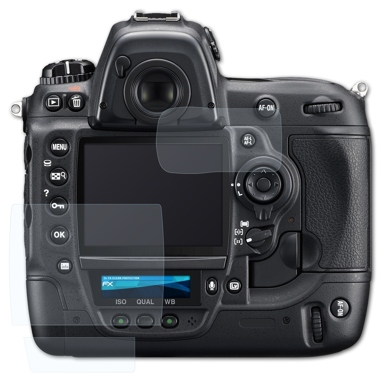 ATFOLIX 3x Nikon D3s) Displayschutz(für FX-Clear