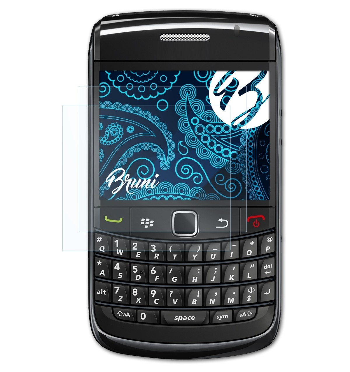 BRUNI 2x Basics-Clear Schutzfolie(für Blackberry 9780) Bold