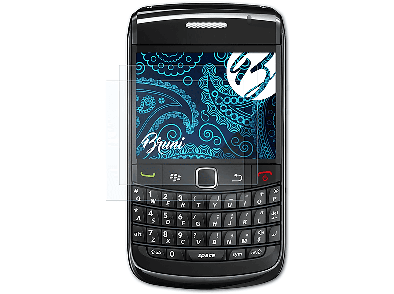 BRUNI 2x Basics-Clear Schutzfolie(für Blackberry Bold 9780)