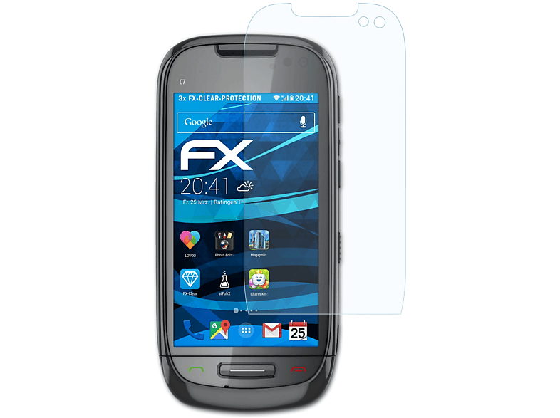 Verkaufsaktion ATFOLIX 3x Nokia Displayschutz(für FX-Clear (Astound)) C7-00