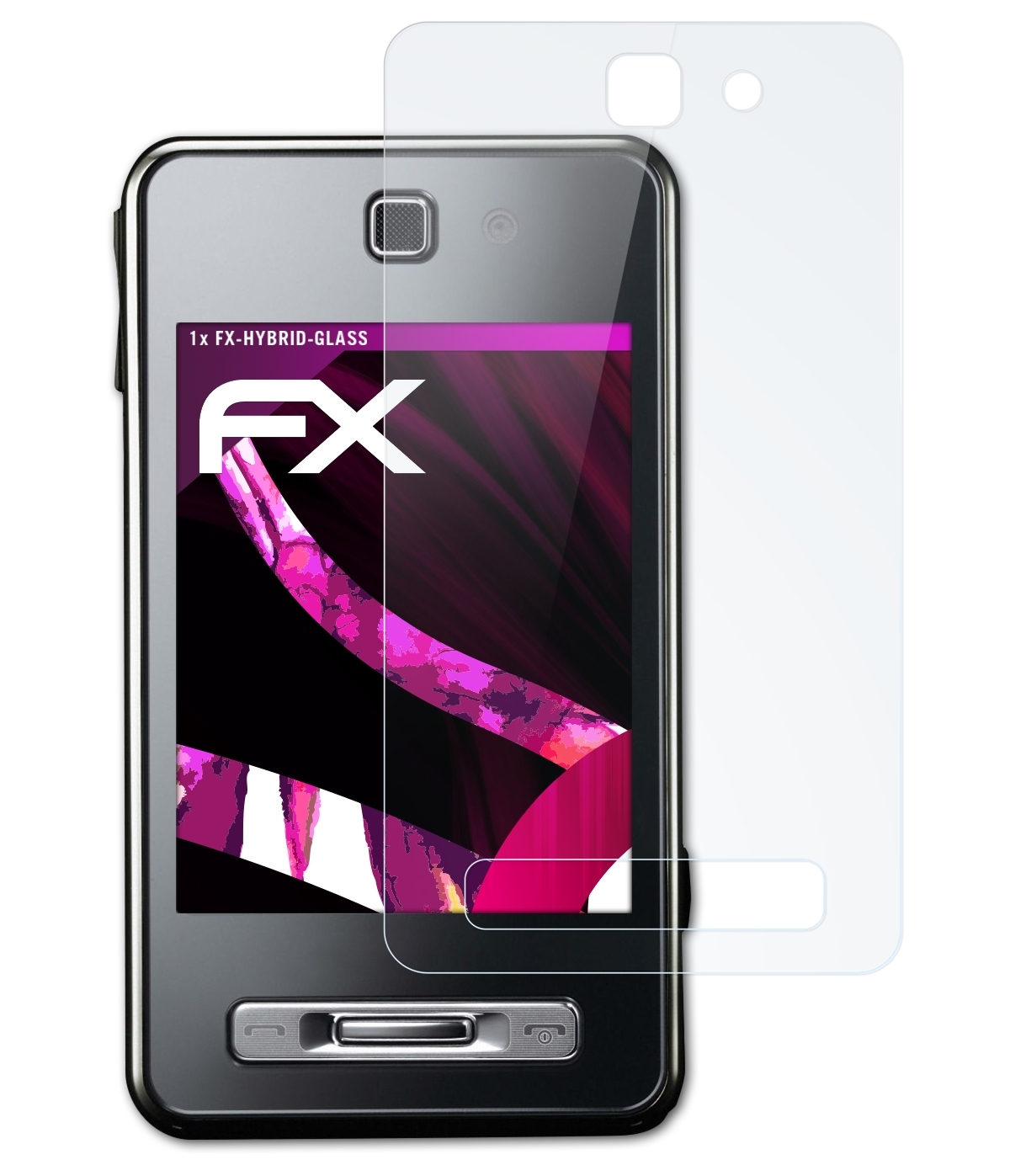 ATFOLIX FX-Hybrid-Glass Schutzglas(für Samsung SGH-F480i)