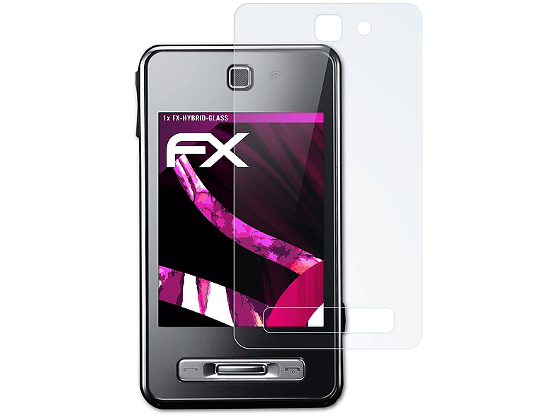 ATFOLIX FX-Hybrid-Glass Schutzglas(für Samsung SGH-F480i)