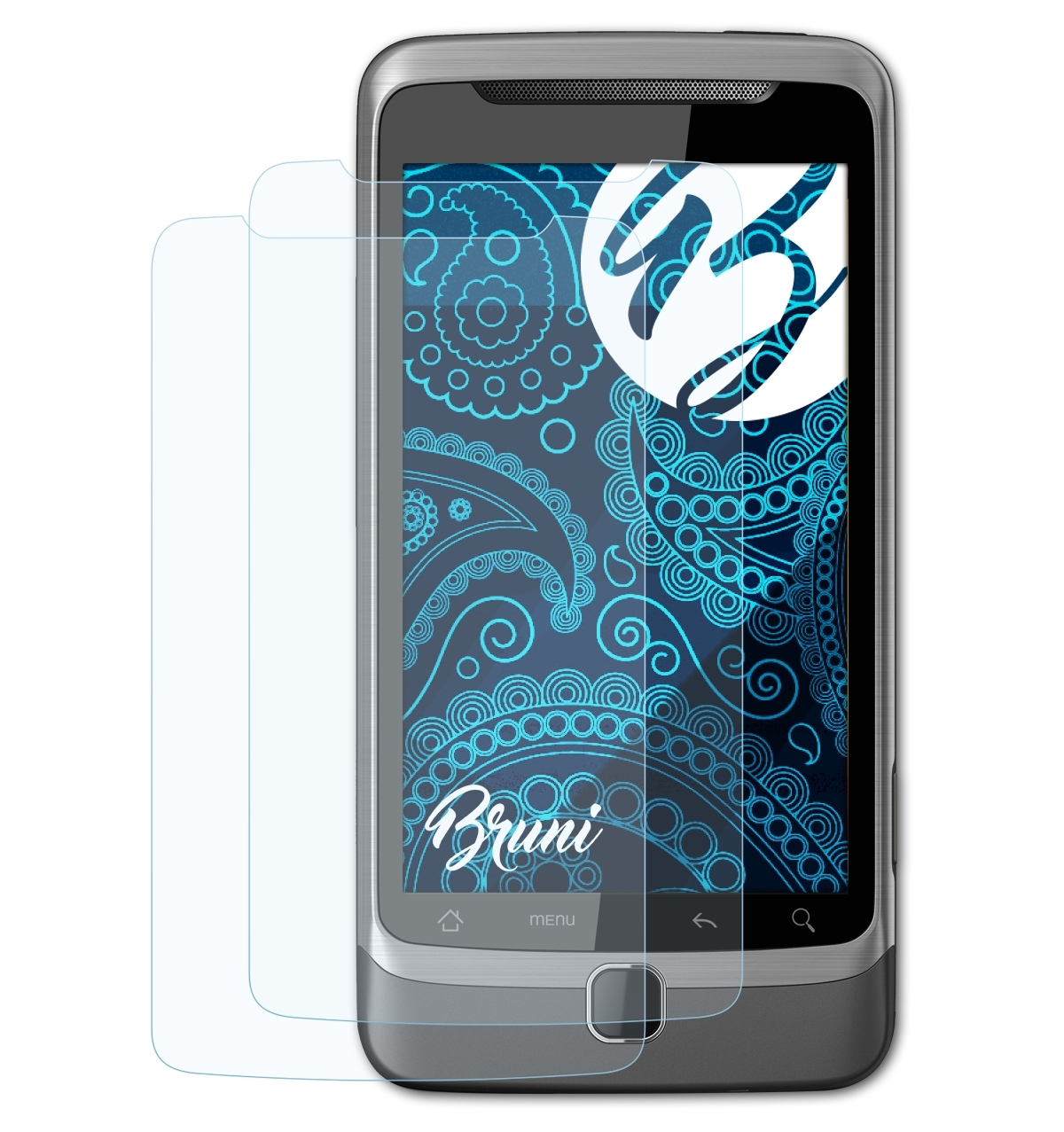 BRUNI 2x Schutzfolie(für HTC Basics-Clear Desire Z)
