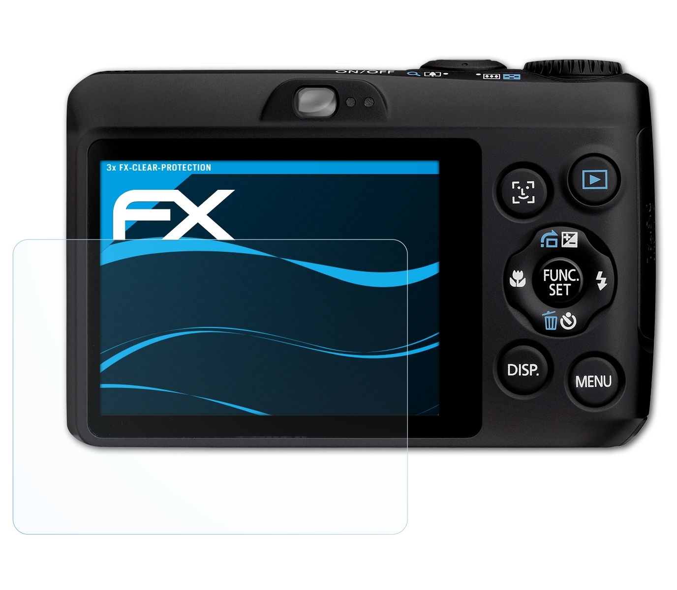 ATFOLIX 3x FX-Clear Canon A1200) Displayschutz(für PowerShot