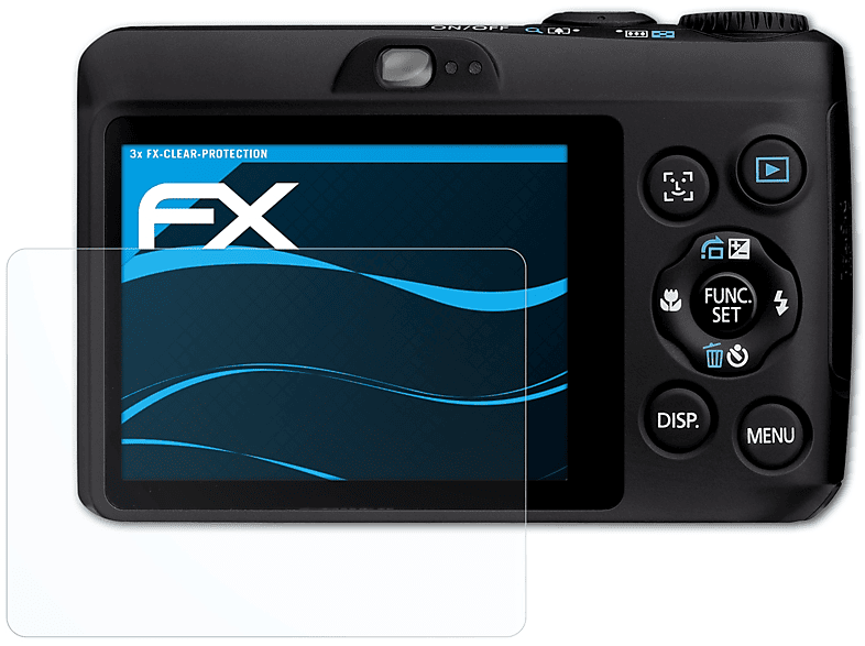 ATFOLIX 3x FX-Clear Displayschutz(für Canon PowerShot A1200)