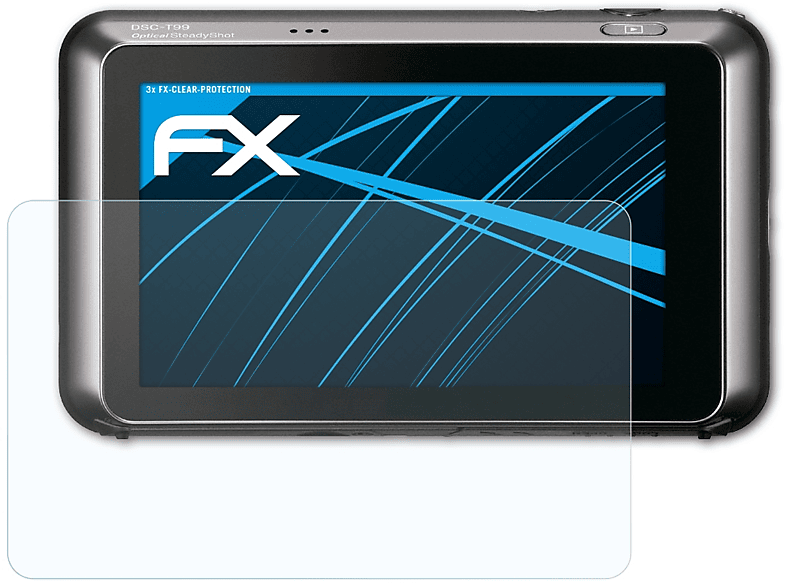 ATFOLIX 3x FX-Clear Displayschutz(für Sony DSC-T99)