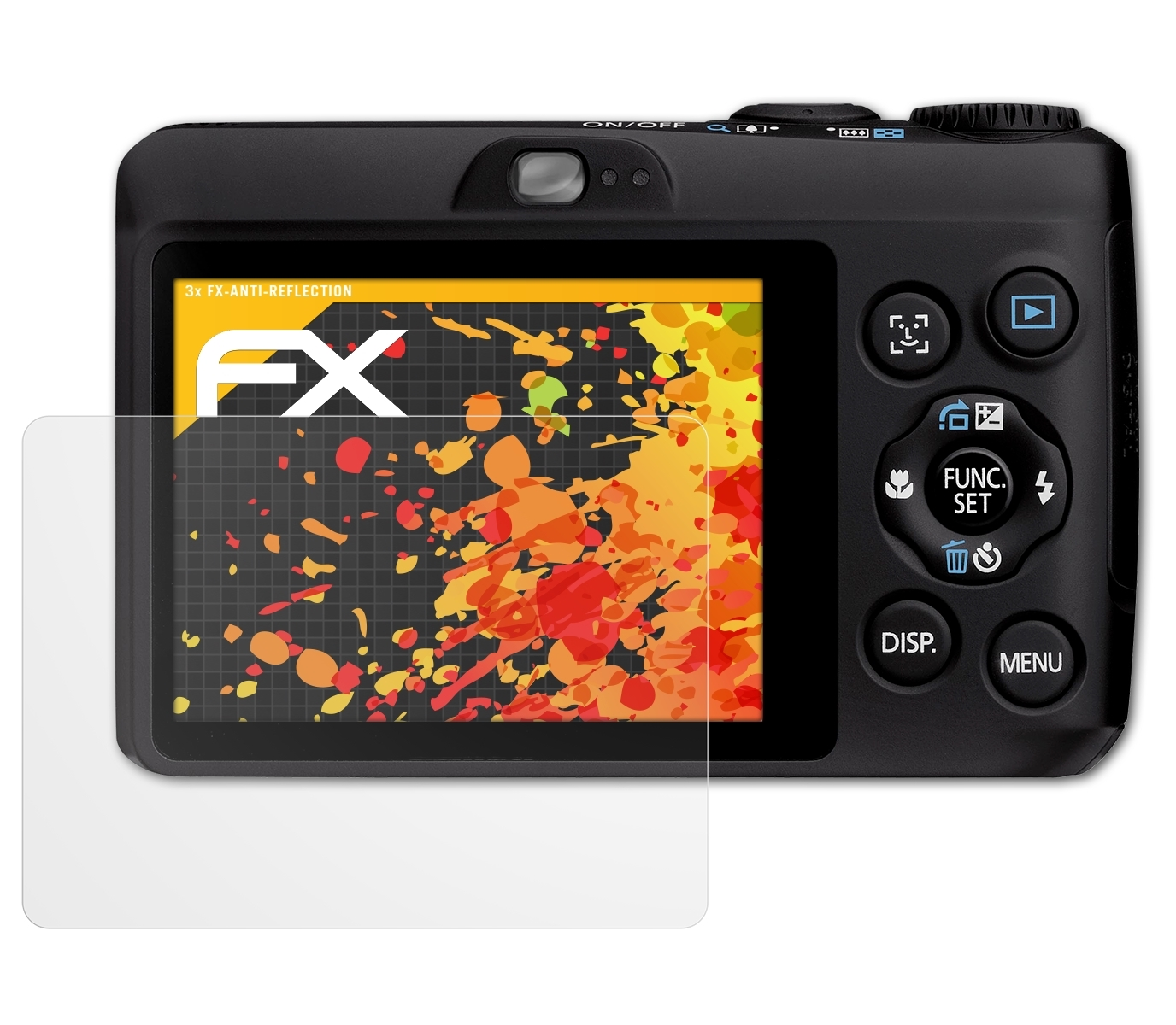 ATFOLIX 3x FX-Antireflex Displayschutz(für PowerShot Canon A1200)