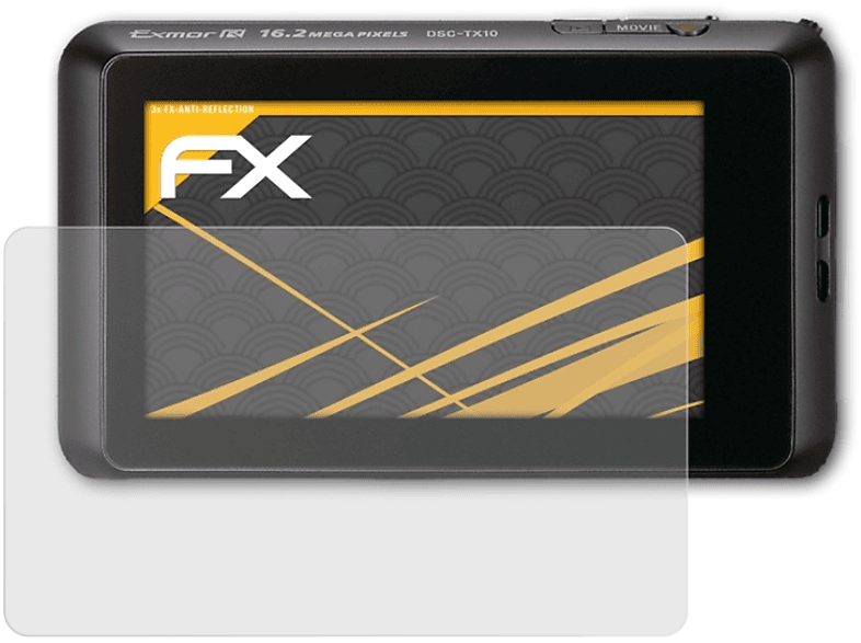 ATFOLIX 3x FX-Antireflex Displayschutz(für Sony DSC-TX10)