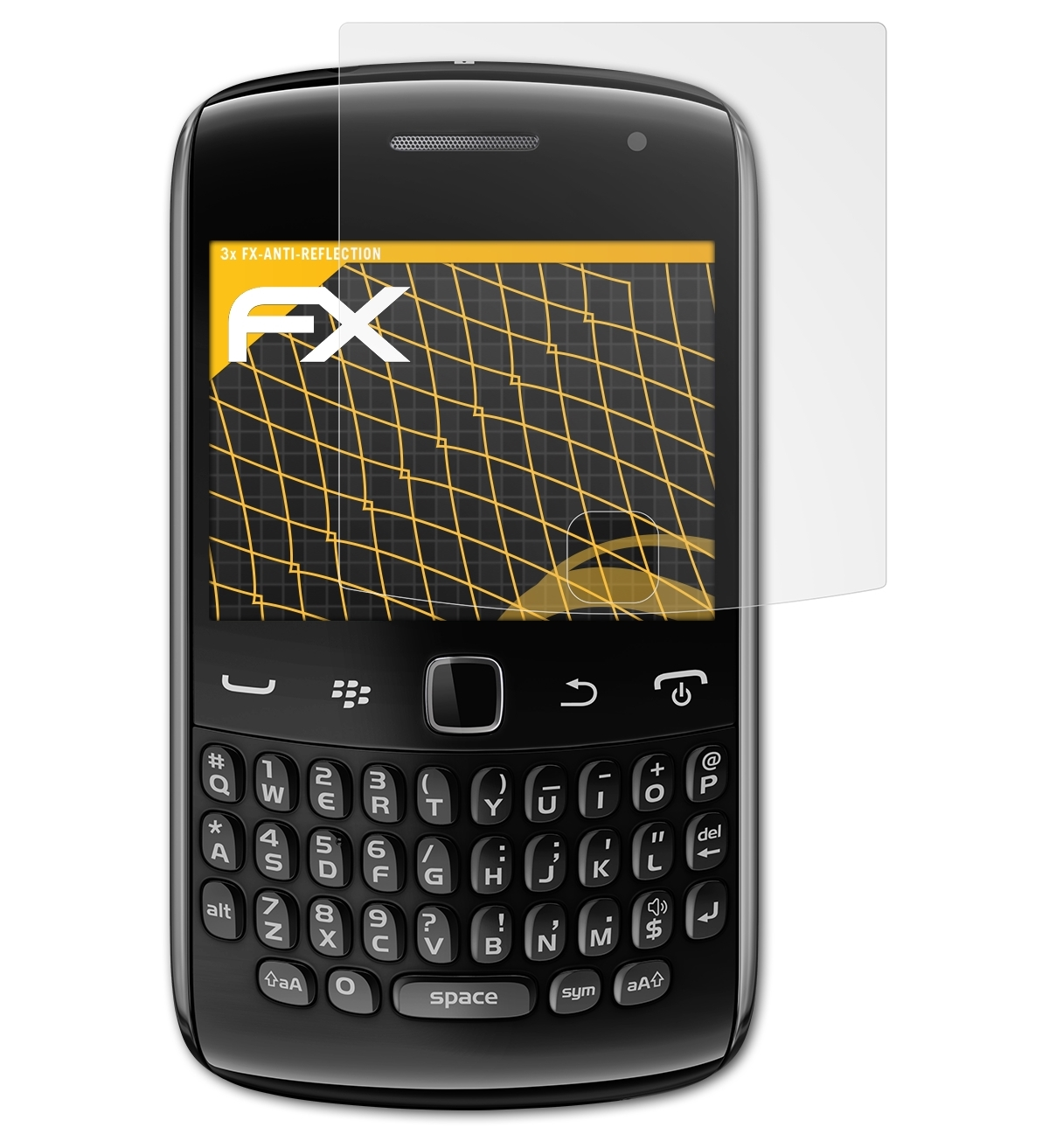 ATFOLIX 3x FX-Antireflex Displayschutz(für Blackberry 9360) Curve