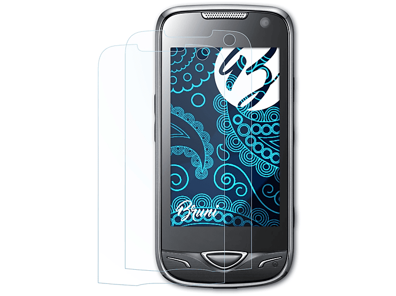 BRUNI 2x Basics-Clear Schutzfolie(für Samsung B7722i (GT-B7722))
