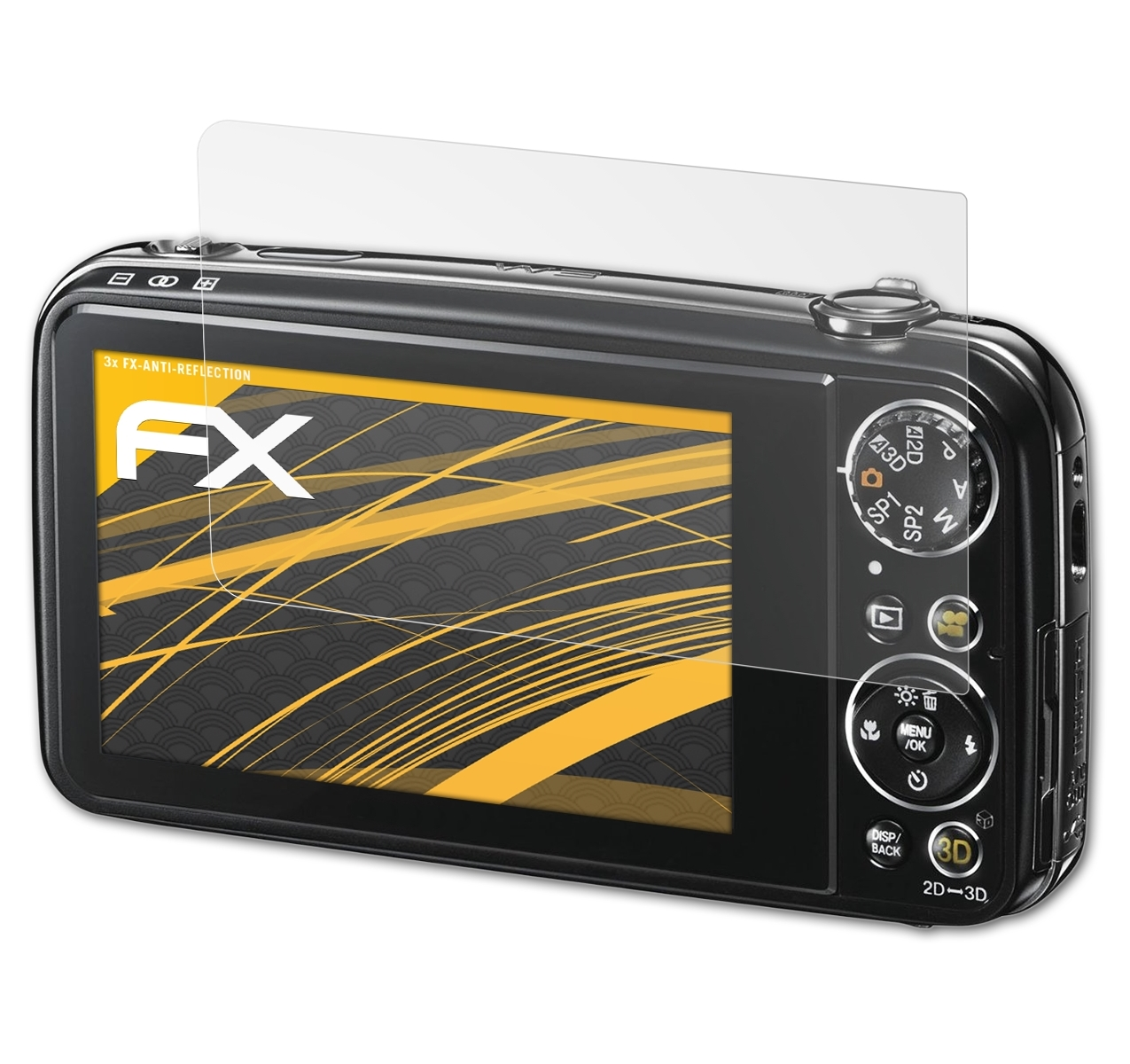ATFOLIX 3x FX-Antireflex Displayschutz(für 3D FinePix Fujifilm REAL W3)