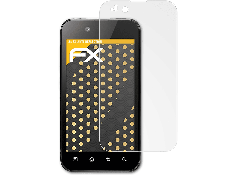 ATFOLIX 3x FX-Antireflex Displayschutz(für LG Optimus Black (P970))