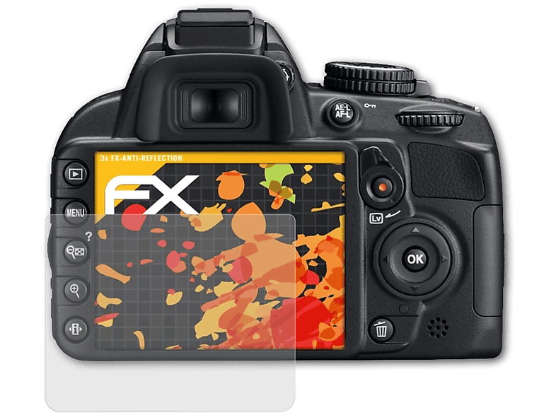 ATFOLIX 3x FX-Antireflex Displayschutz(für Nikon D3100)