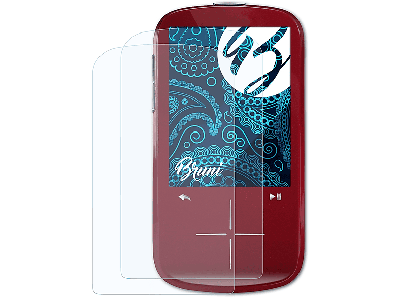 BRUNI 2x Basics-Clear Schutzfolie(für Sandisk Sansa Fuze+)