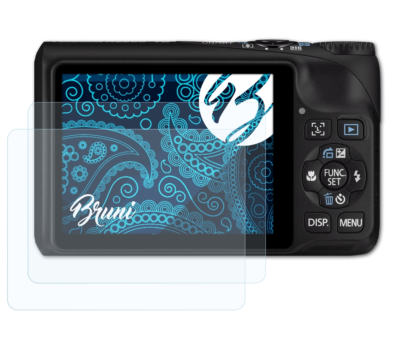 BRUNI 2x Basics-Clear Canon PowerShot Schutzfolie(für A2200)