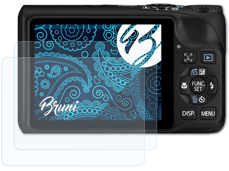 BRUNI 2x Basics-Clear Canon PowerShot Schutzfolie(für A2200)