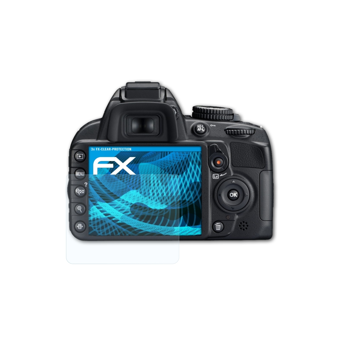 Displayschutz(für 3x Nikon ATFOLIX D3100) FX-Clear