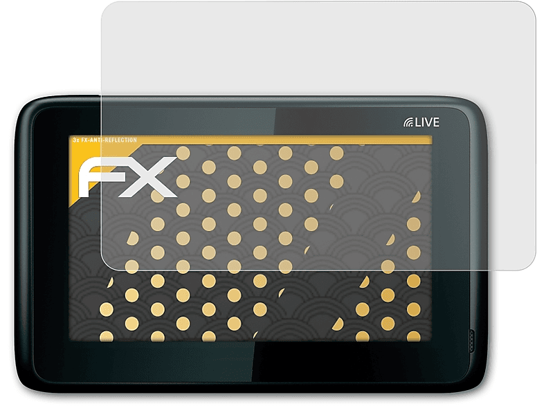 1005 FX-Antireflex Live) 3x ATFOLIX GO TomTom Displayschutz(für