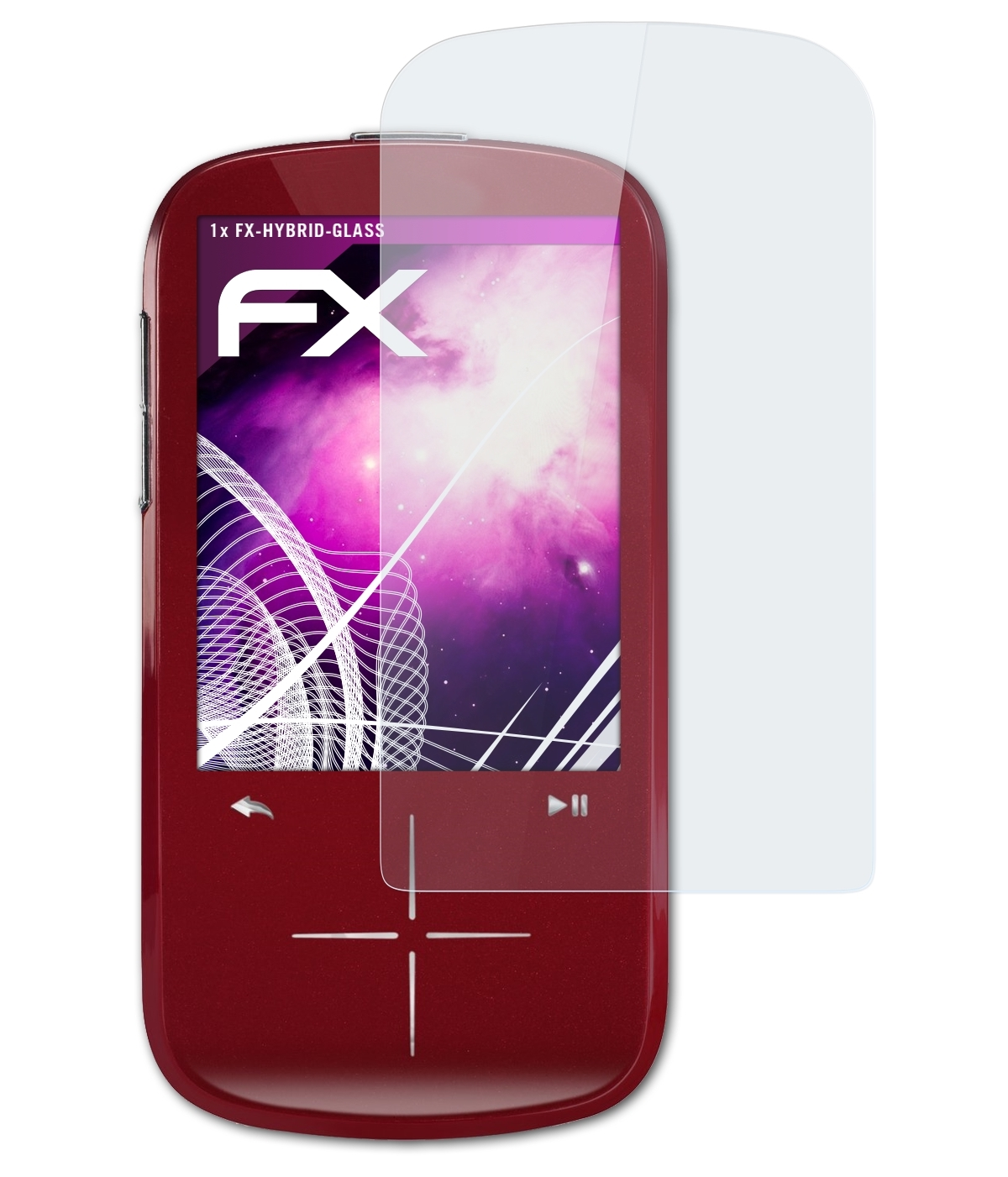 FX-Hybrid-Glass Sansa Fuze+) ATFOLIX Sandisk Schutzglas(für