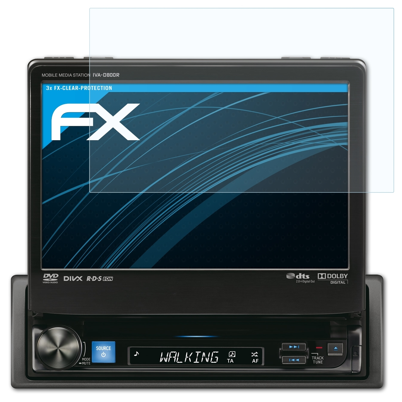 Alpine 3x ATFOLIX IVA-D800R) Displayschutz(für FX-Clear