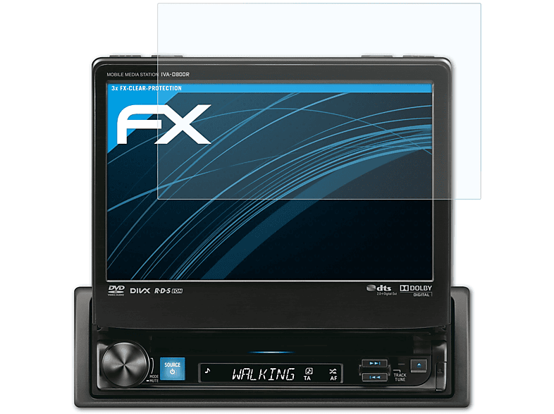 ATFOLIX 3x FX-Clear Displayschutz(für Alpine IVA-D800R) | Navi-Taschen & -Schutzfolien